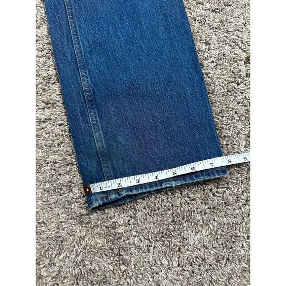 Abercrombie & Fitch The 90s Straight Ultra High Rise Denim Jeans Dark Wash 28/6 - Picture 10 of 12